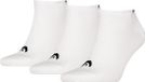 HEAD unisex 3-pack chaussettes de sport entraînement blanc