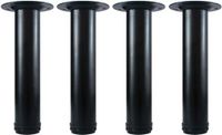 Ibenzoa® Pieds de meuble réglables noirs de 25,4 cm avec plaque de montage set van 4