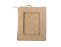 Papieren maché hanger Rechthoekig 9x7 cm. 3 mm
