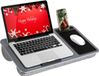 Merkloos / Sans marque Schootbureau Zilver Carbon Laptoptafel Werktafel Thuiswerken Met Muismat en Telefoonhouder Tot 156 Inch