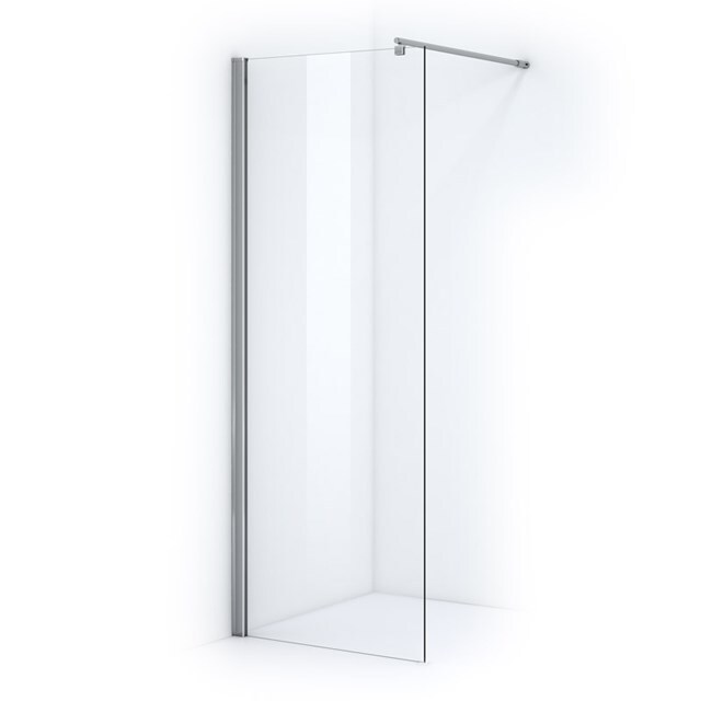 Maxaro Douchewand Inloopdouche Zircon Comfort 80cm Veiligheidsglas 6 mm Chroom