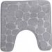 Urban Living Badkamerkleedje - WC Badmat Tapijt - Memory Foam - Steengrijs - 49x49 cm