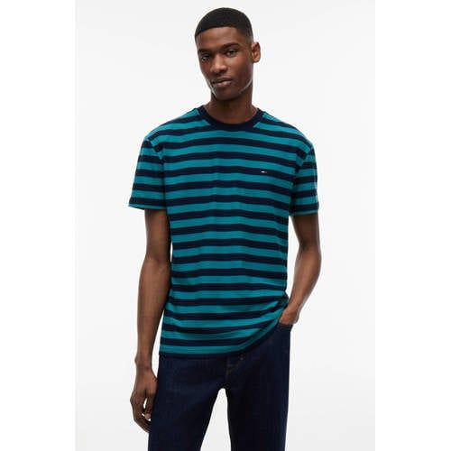 Tommy Jeans Regular gestreept T-shirt petrol