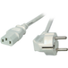 Netzkabel Schutzkontakt 90° - C13, 180°, grau, 2,0 m, 3 x 0,75 mm² - 1 VPE = 10 Stück