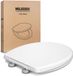 Merkloos Toiletbril, Softclose, D-vorm, Wit