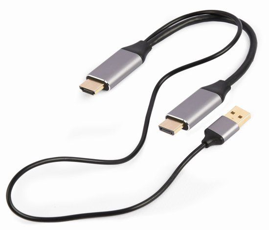 Gembird HDMI Male naar DisplayPort Male Actieve Adapterkabel 2m voor 4K Kabel