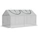Mini-serre de jardin avec 2 fenêtres à enroulement, bâche PE 140g/m², dimensions 120x60x60 cm, couleur blanche