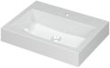 Wastafel INK Momento Wastafel Polystone met 1 Kraangat - 600x450x90 mm - Glans Wit