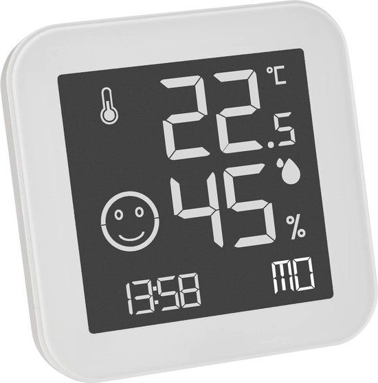 TFA Dostmann BLACK & WHITE Thermo- en hygrometer Wit