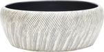 vidaXL Opzetwasbak rond Φ41x14 cm keramiek zwart en grijs