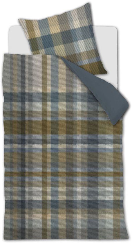 Beddinghouse Glynn dekbedovertrek - Eenpersoons - 140 x 200/220 cm - Blauw