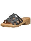 Gabor - Platte sandalen - Leer - Zwart
