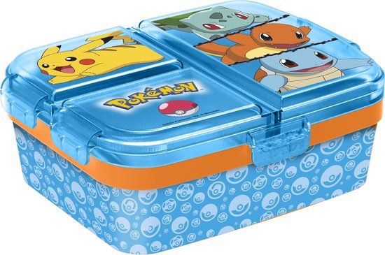 stor Pokémon Kinderlunchbox – Broodtrommel met 4 vakken