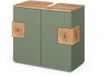 Vicco Eden Wastafelonderkast – 73.1 x 64 cm Groen/Kunstzinnig