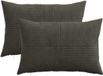 vidaXL - Kussensloop - 2 stuks - ALMELO - Antracietkleurig - 50 x 75 cm - corduroy