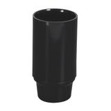 Tibelec 807520 fitting voor gloeilamp, E14, geïsoleerd, glad, vrouwelijk, 10 x 1, bakeliet, zwart, 2,7 x 5,3 cm