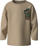 NAME IT Jongens Lange Mouwen Shirt Katoen Maat 98 Lichtbruin