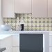 Ambiance Sticker Zelfklevende tegelmuurstickers voor keuken en badkamer - 9 cementtegelstickers, Azulejos andrina-stijl - 9 stickers, 10x10 cm
