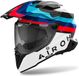 Airoh Casque de moto Adventure Commander 2 Doom AI20010040 Blanc/Noir-Bleu-Rouge-3XL