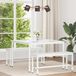 Maison Exclusive - Table à manger, 110 x 110 x 75 cm, pin massif, blanc