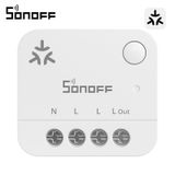 SONOFF MINI-1GP MINI PM Slimme Energiemeter zonder schakelfunctie, Matter-compatibel via Wi-Fi, tot 16 A, bewaakt energieverbruik en -opwekking, volgt energiekosten.