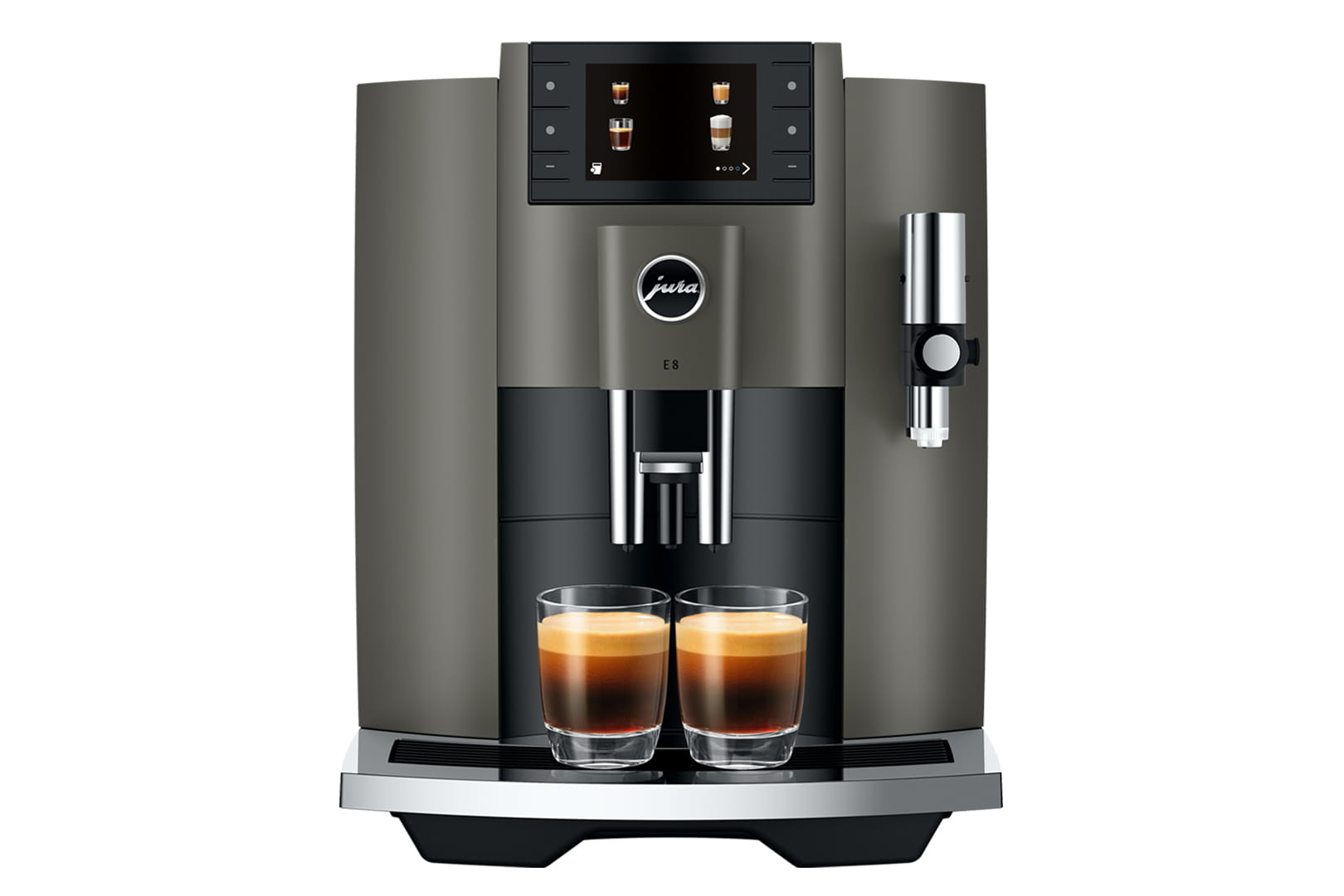 JURA E8 Dark Inox (EC) - Volautomatische Espressomachine - 17 Programma's