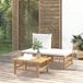 Maison Exclusive - Salon de jardin 3 pièces avec coussins, couleur crème et bambou