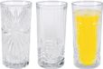 Excellent Houseware Drinkglazen Palm Springs - 3x - helder transparant - glas - 380 ml