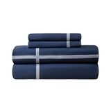 Sonive Beddengoedset, microvezel, 135 x 200 cm, 50 x 80 cm x 1, eenvoudige marineblauwe ruiten
