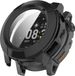 Wigento Coros Beschermhoes van kunststof voor de Coros Nomad smartwatch + gehard glas (9H), zwart