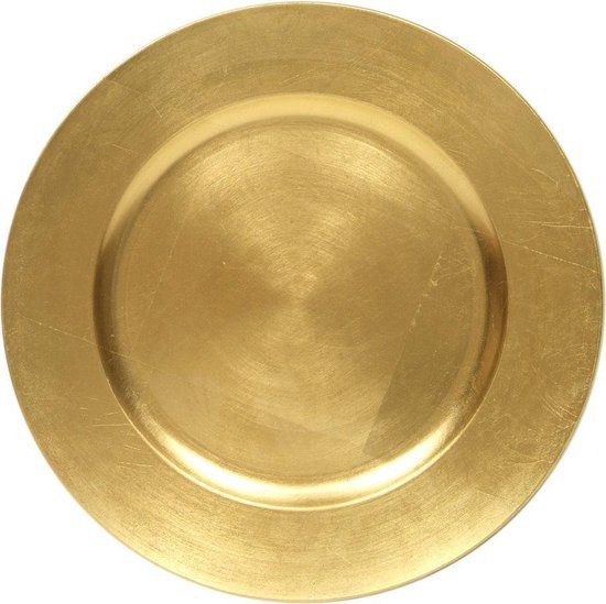 Koopman International Gouden Dienblad Ø33 cm Rond Kunststof Goud