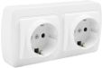Witte 2P+T Schuko-doos voor wandmontage