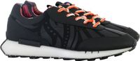 Desigual Women Sneakers Black Leather Rubber Sole Animal Print Lace-up 39 EU