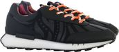 Desigual Women Sneakers Black Leather Rubber Sole Animal Print Lace-up 39 EU