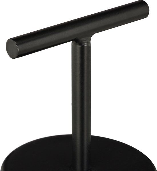 Relaxdays Deurstopper RVS - Zwart - 14 cm