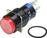 TRU COMPONENTS TC-9219044 Verlichte druktoets 250 V/AC 3 A 1x aan/(uit) Moment Rood (Ø) 18 mm IP65 1 stuk(s)