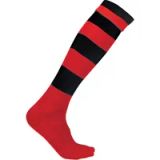 PROACT® Chaussettes de sport rayées PA021 - Rouge sportif / Noir - 31/34 EU