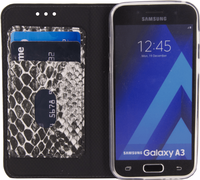 Mobilize SE Premium Gelly Snake Samsung Galaxy A3 2017 Book Case Zwart