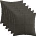 vidaXL - Kussensloop - 6 stuks - ALMELO - Antracietkleurig - 35 x 35 cm - corduroy