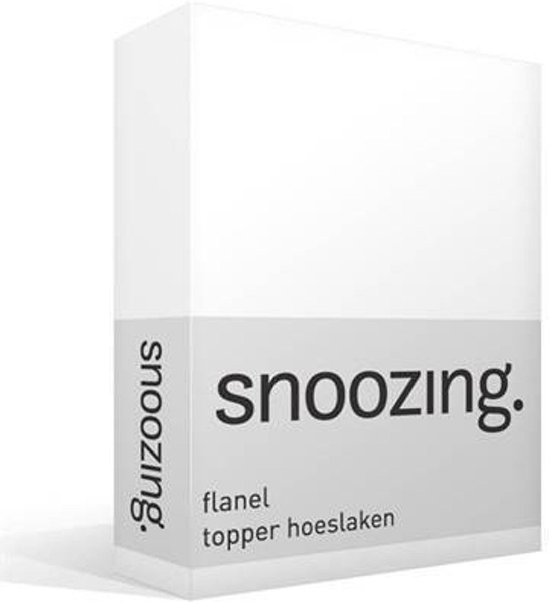 Snoozing Flanel Topper Hoeslaken - Lits-jumeaux (180x210/220 cm) - Wit