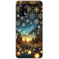 1001 coques Oppo Bedrukt siliconen hoesje compatibel met Oppo A74 4G magie de noel