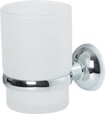 Spirella Tandenborstelhouder Badkamer – Borstelhouder van Staal en Glas – Campagne Serie – Badkamer Accessoires met Schroef- of Lijmbevestiging