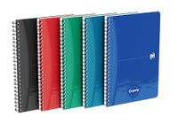 Oxford Spiraal-notitieboek A5, gelinieerd, oceanis, gerecycled kunststof uit de zee, 180 pagina's, 5 kleuren, 5 stuks