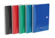 Oxford Spiraal-notitieboek A5, gelinieerd, oceanis, gerecycled kunststof uit de zee, 180 pagina's, 5 kleuren, 5 stuks