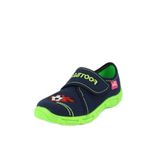 BECK Huisschoenen 'Football' donkerblauw / lichtgroen / rood / zwart / wit