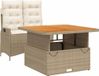 vidaXL - Ensemble de jardin 2 pièces - avec coussins - poly rotin - beige