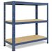 Shelfplaza HOME étagère métallique - 115x120x60 cm - bleu - 3 tablettes