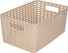 Plasticforte Opbergmand - Kastmand - rotan kunststof - taupe - 6 Liter - 19 x 29 x 13 cm