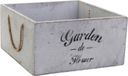 Grand pot de fleurs vintage en bois avec supports pour fleurs et herbes aromatiques