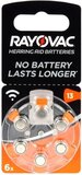 Rayovac 13 Hearing Aid Batteries - 6 Pack